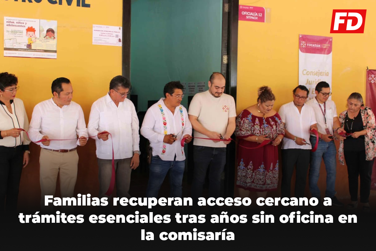 Reabre Registro Civil en Sitpach.