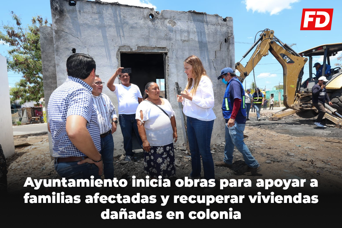 Reconstruyen hogares tras incendio.